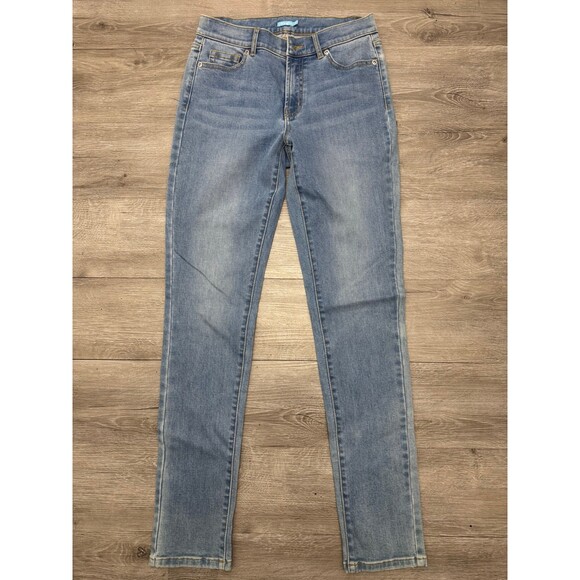 J. McLaughlin Denim - J. McLaughlin Light Wash Skinny Jeans Size 0 Stretch Mid Rise Denim